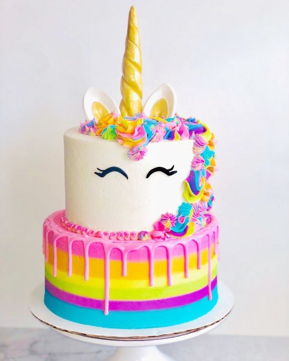 torta de unicornio para niñas